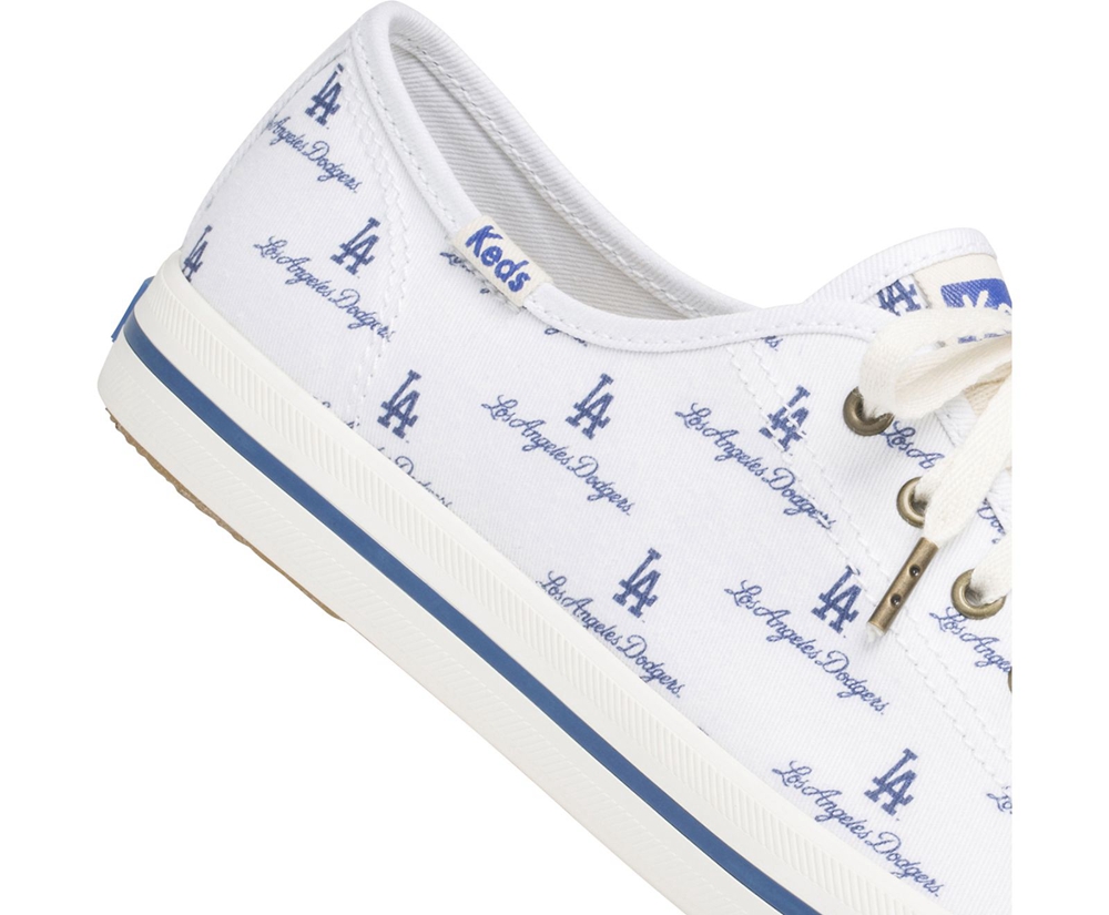 Basket Keds Femme Blanche/Bleu - Kickstart Mlb® - 980-TOPLFN